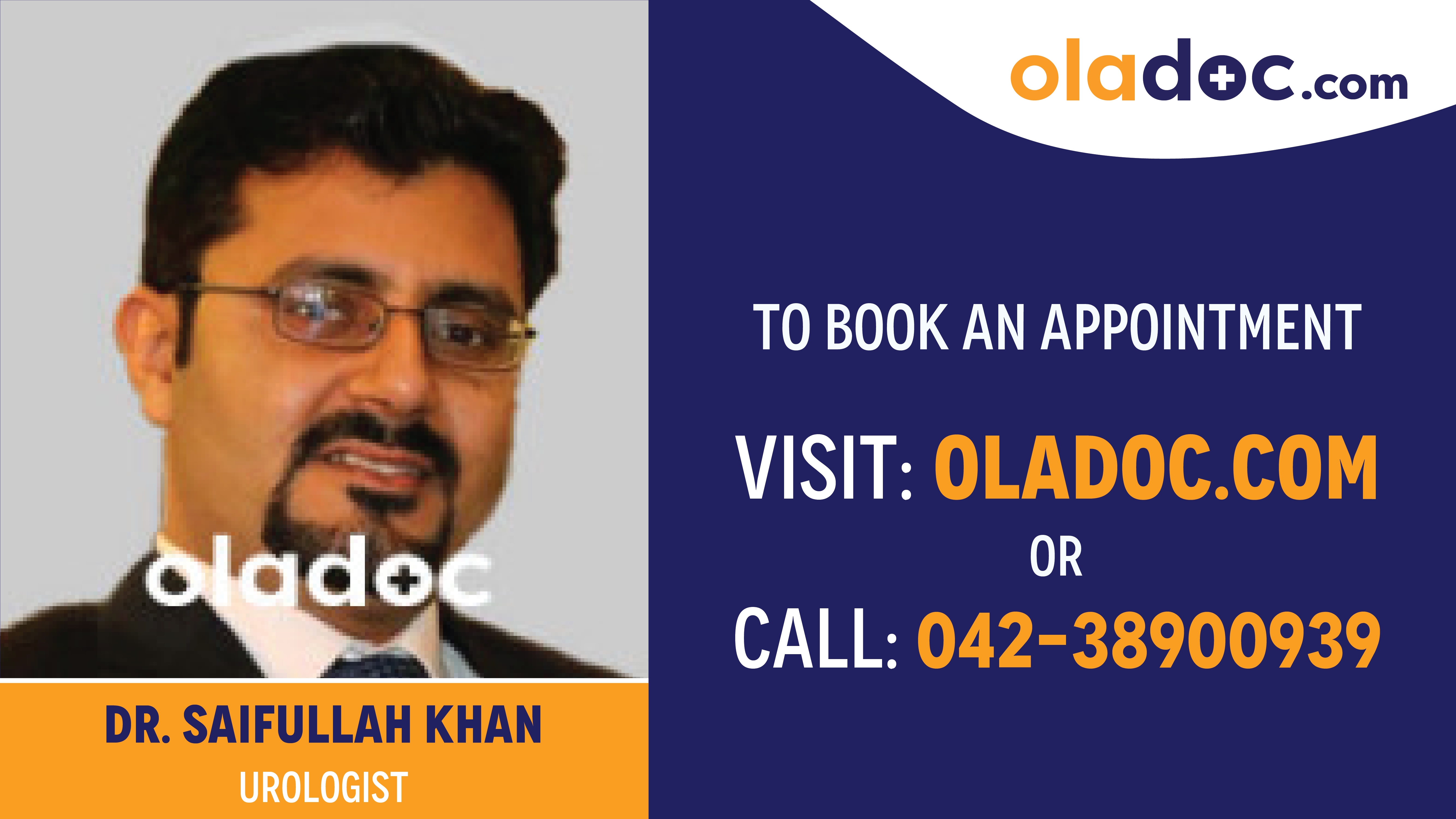 Book appointment with Dr.Saifullah Khan-best Urologist in Peshawar